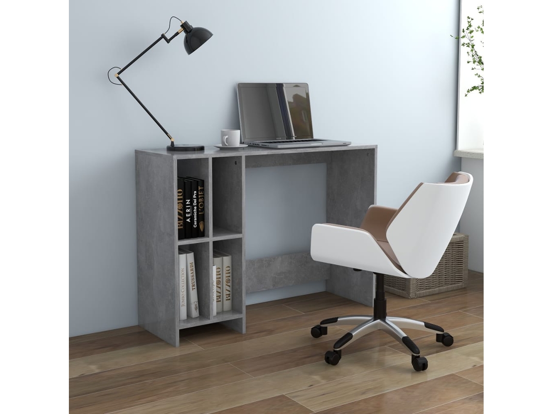 Vidaxl Secretária 102,5x35x75 Cm Derivados De Madeira Cinzento Cimento