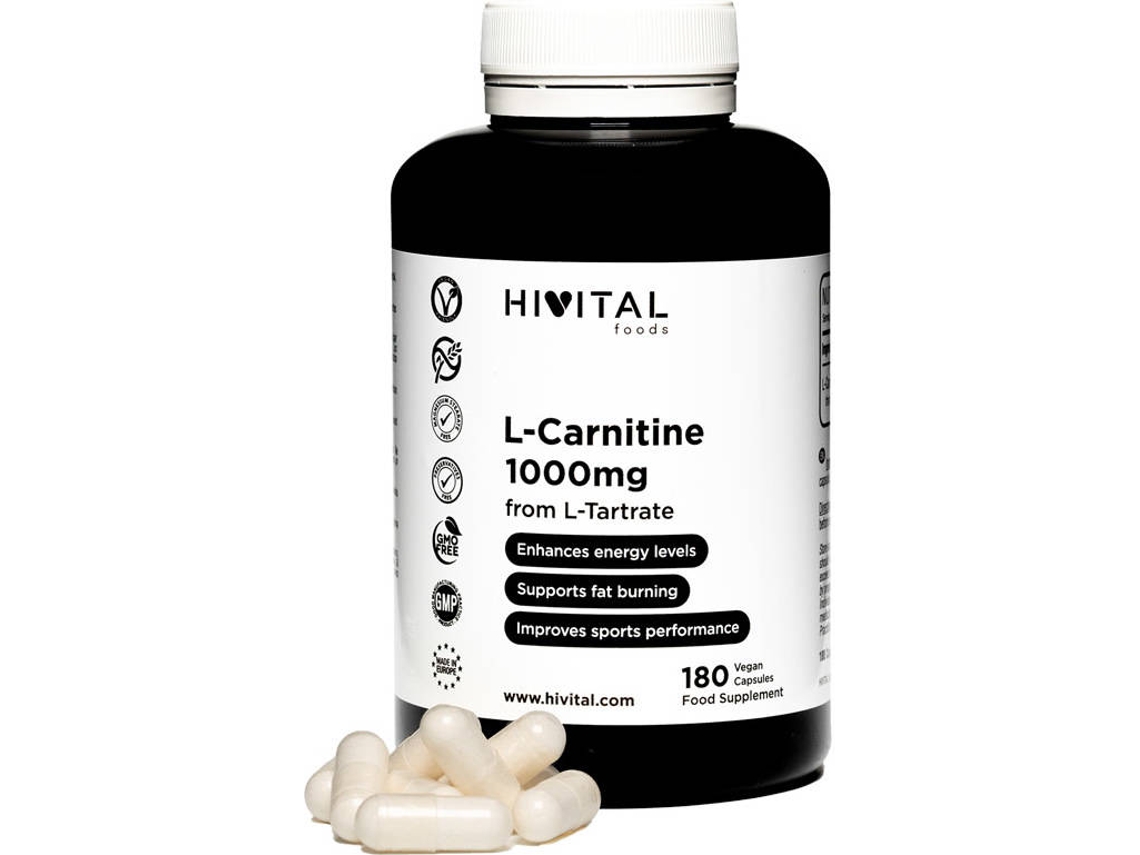 Suplemento Alimentar HIVITAL L-Carnitina (180 Cápsulas Veganas)