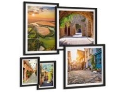 Conjunto De Pinturas Ruazinhas Encantadoras Pitorescas Espelharte (5 Peças)