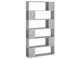 Book Cabinet Room Divider, Book Cabinet Room Dividers Vidaxl Cinzeto Madeira Processada (n/a)
