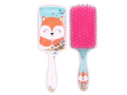 Pente De Massagem Para Cabelo Infantil Com Strass E Padrões De Animais Cartunes, Azul, Pente De Pentear E Estilo
