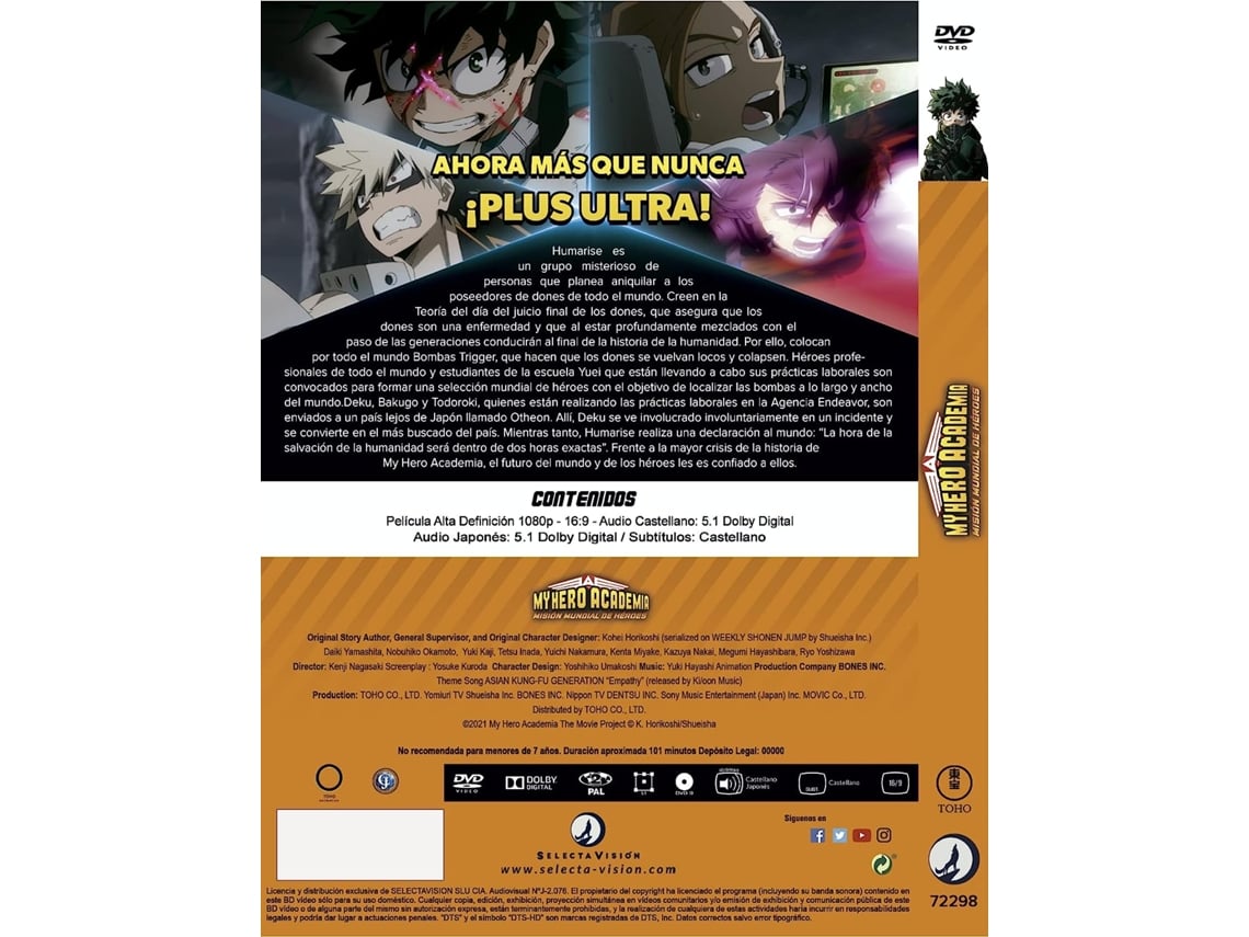 DVD Boku no Hero Academia: World Heroes Mission / My Hero Academia