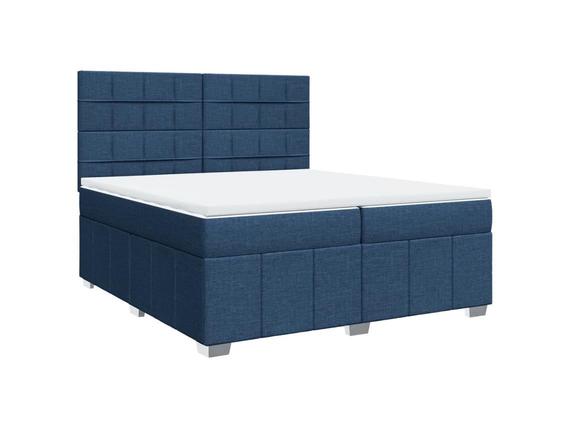 Box Spring Bed, Box Spring Beds Vidaxl Azul Tecido (200 X 200 Cm)