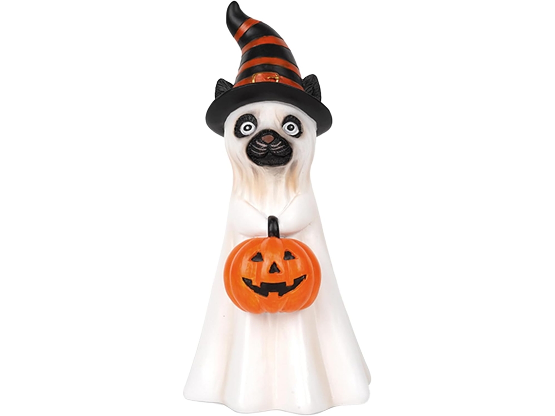 Estatuetas De Fantasmas De Halloween, Decoração Fofa E Assustadora De Cachorro Para Casa |