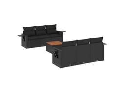 Garden Sofa Set, Garden Sofa Sets Vidaxl Preto Rattan / Vime (n/a)