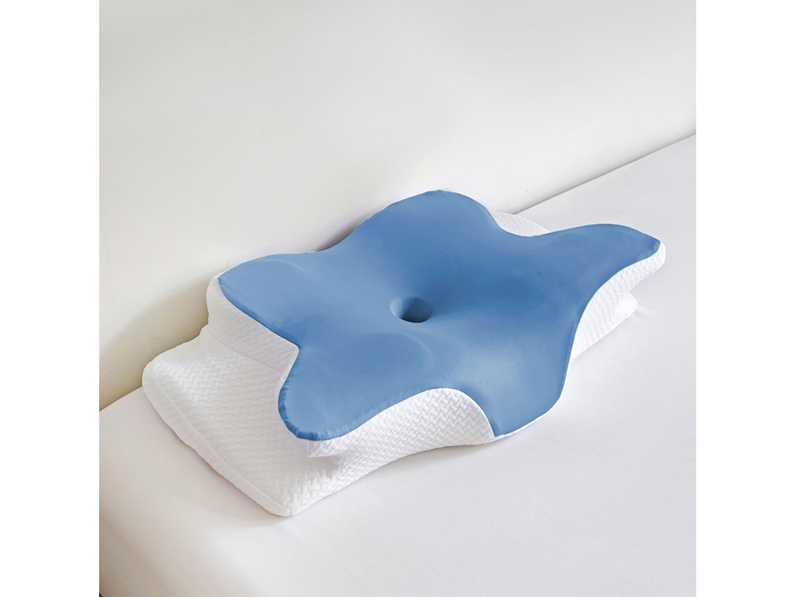 Almofada Viscoelásticadesign Ergonómico com Suporte Cervicalazul CZHHMART