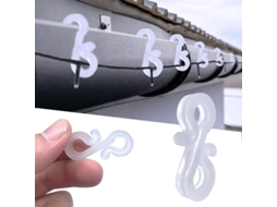 100 Gancho Mini para Canaleta de Luzes Exteriores