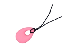 Primerox colar Mastigável de Silicone Macio Pingente Lágrima para Bebê Dentição Rosa
