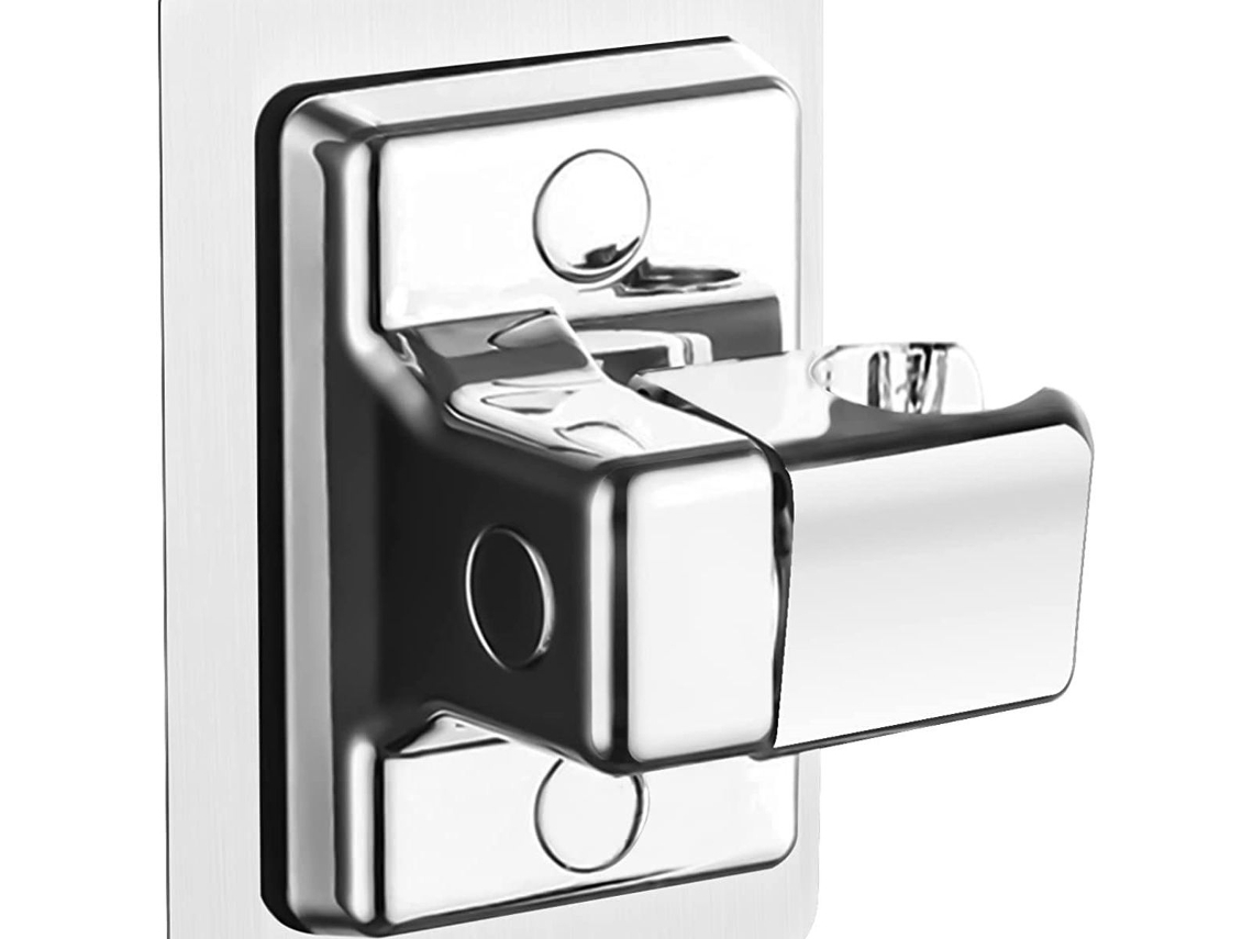 Lurelia Suporte Adesivo Para Chuveiro Abs Cromado 12 Cm Rotação 360º Ajustável Universal Autoadesivo