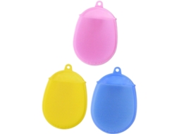 Conjunto De 3 Escovas Silicone Para Banho, Para Meninos E Meninas, Acessórios De Massagem Para Limpeza Suave, Diversas