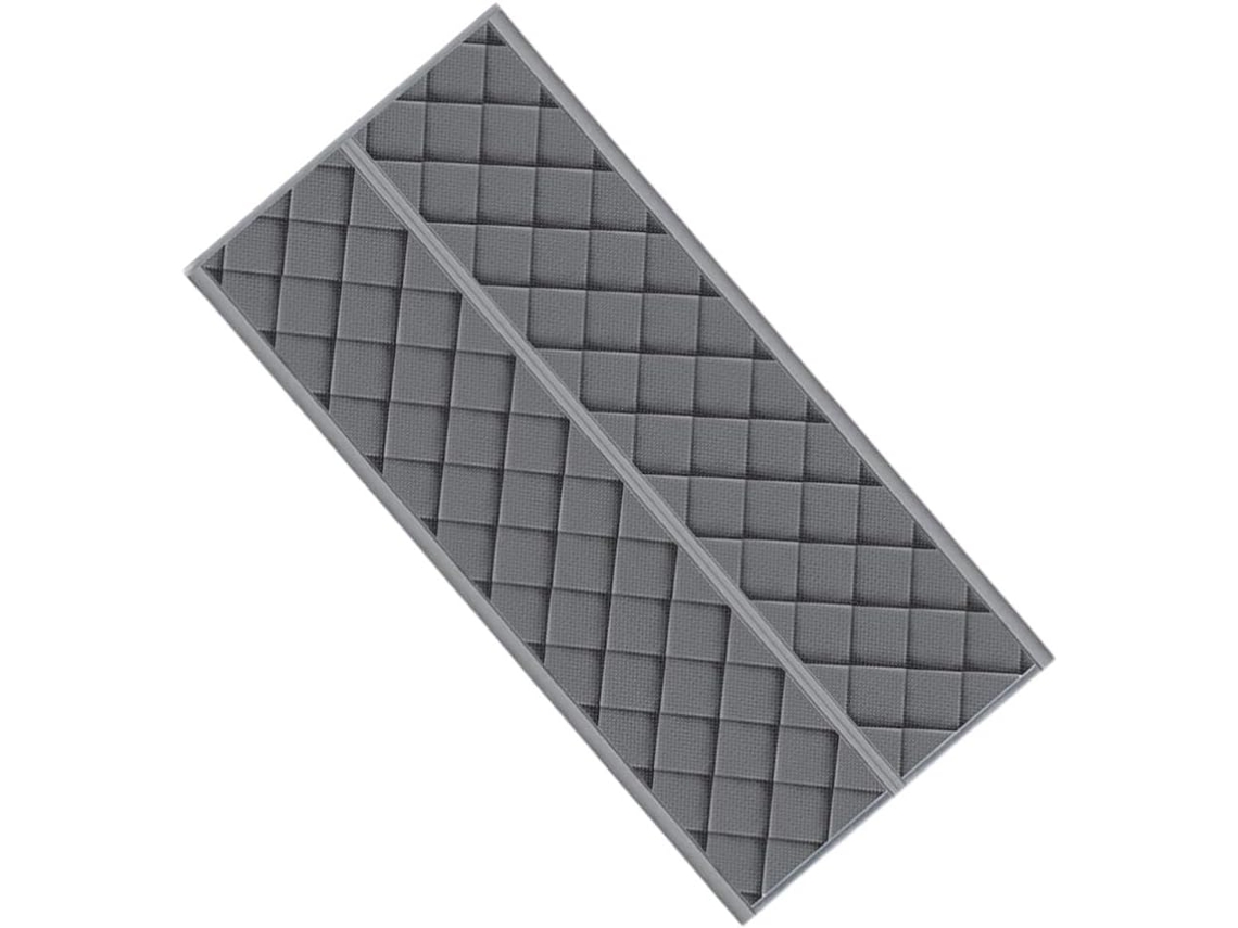 Cortina Térmica De Pvc Para Porta, Macia E Isolante Para O Inverno, Com Estampa Geométrica, Cinza.