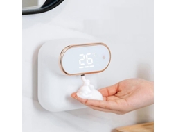 2026 dispensador de Sabonete Automático de Parede Linjou, Sem Toque, 350ml, Carga Usb, Branco
