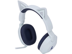 Fone De Ouvido Sem Fio Ashata Com Orelhas Gato, Bluetooth 5 4, Para Jogos, Com Microfone, Controle De Volume, Luz Led