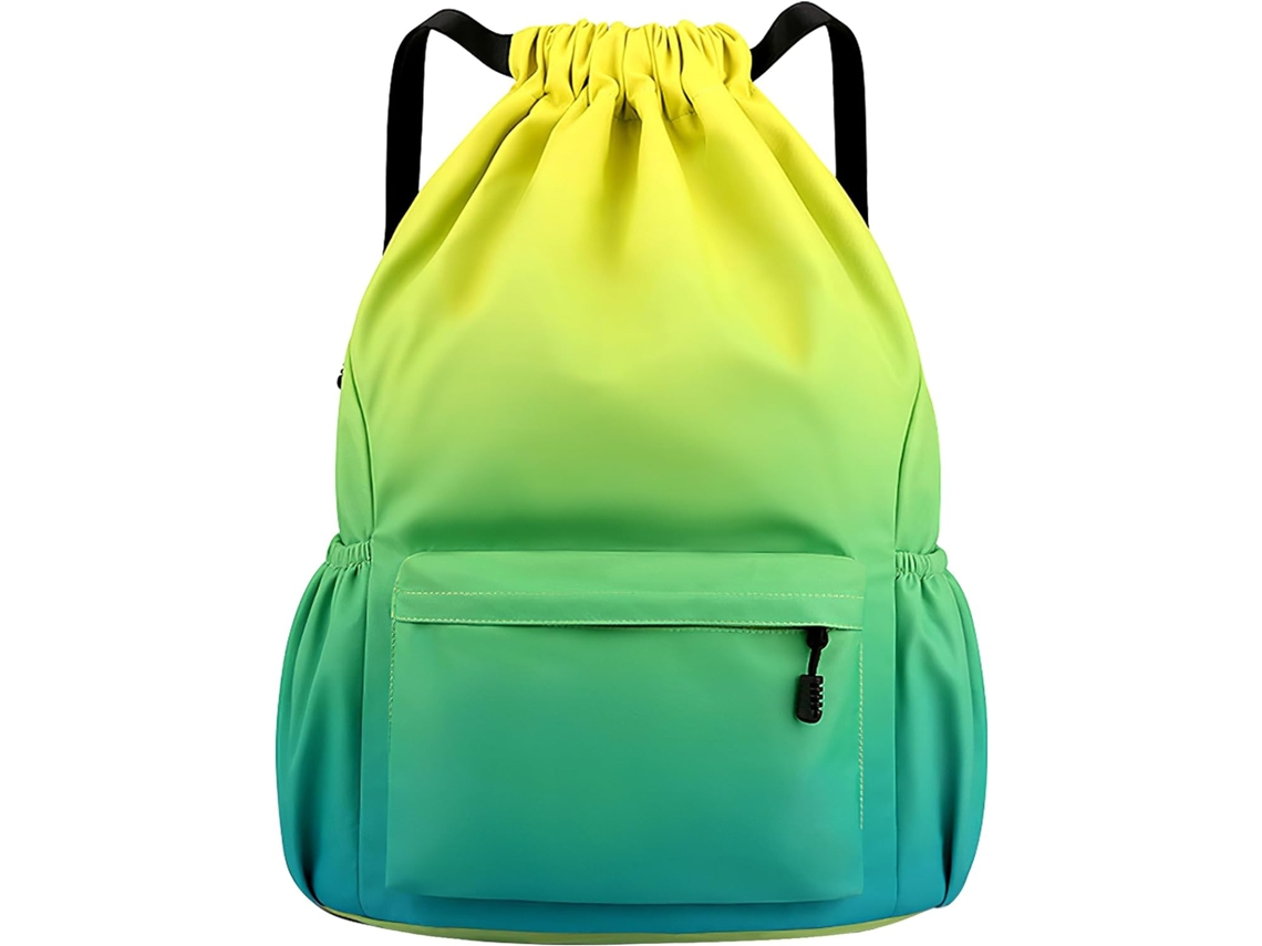 Bolsa de Ginástica com Cordão, Bolsas Grandes com Cordão e Bolsos de Tela, Bolsa de Nylon Impermeável com Cordão BRILVIBERA