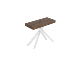 Consola Extensível 90X40/300 Cm Pernas Brancas Nogueira Saki ITAMOBY