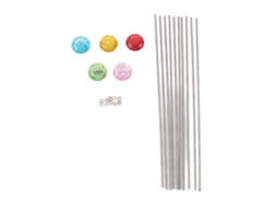 Kit Varas Jardim Topos Cristal Aço Inox