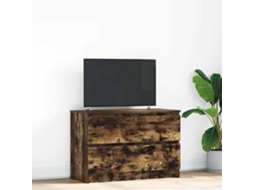 Vidaxl Móvel De Tv 80x35x54 Cm Derivados De Madeira Carvalho Fumado