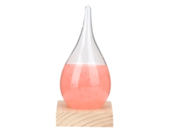 Frasco Previsão do Tempo Forma Gota Decoração Rosa