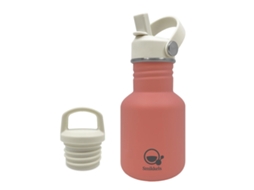 Garrafa De Aço Inoxidável Smikkels Rosa 350ml Garrafa De Água Infantil À Prova De Vazamentos Para Escola