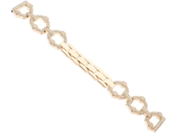 Pulseira De Metal Com Diamantes E Strass Para Smartwatch, Brilhante