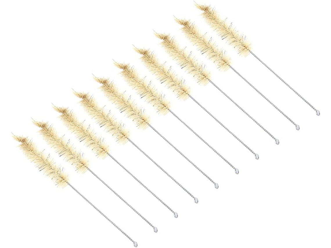 Conjunto De 10 Escovas Cerdas Para Tubos Ensaio, Ferramentas De Limpeza Duráveis Para Tubos E Frascos Ensaio