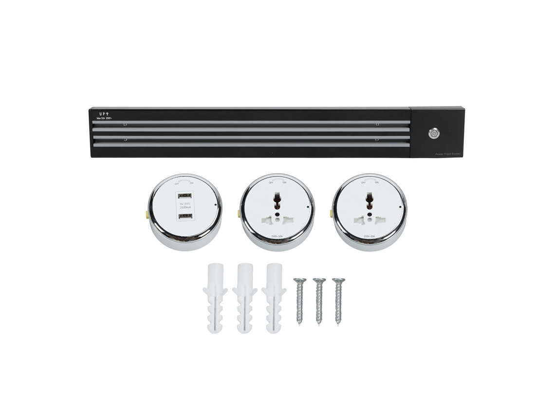 Laxiscreed Trilha De Sociedade Removível De 60 Cm Com 3 Adaptadores Para Montagem Na Parede