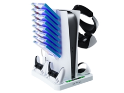 Base De Resfriamento Para Carregamento De Ps Vr2 E Ps5 (branca)