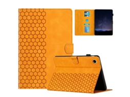 Capa‑flip De Couro Em Relevo Padrão Favo‑de‑mel Halinuia Para Tablet Huawei Matepad T10 / T10s