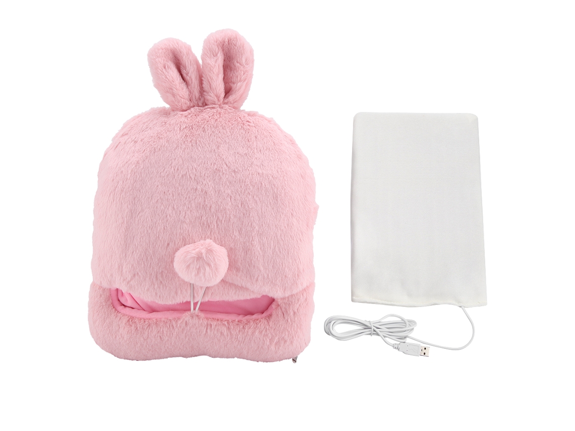 Laxiscreed Aquecedor De Pés Usb Com Temperatura Estável E Estilo Coelho Rosa