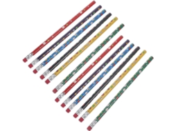 Conjunto de 48 Lápis de Madeira Leves e Decorativos com Tema de Futebol em Madeira CHABERLU