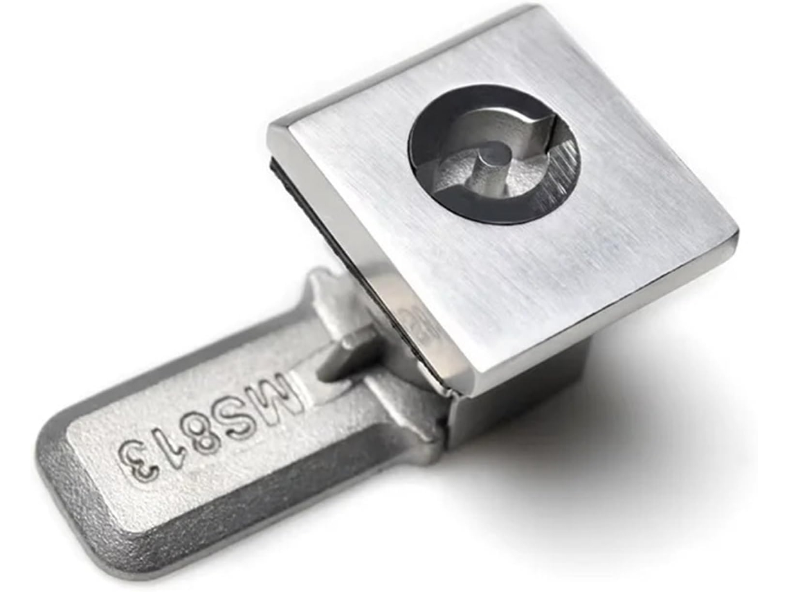 Fechadura De Aço Inoxidável Com Cabeça Quadrada E Lingueta Giratória Para Portas Cinet, Rede De Comunicação Cinets, 1 Peça