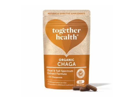 Cogumelo Chaga Biológico Together Health 60 Cápsulas TOGETHER