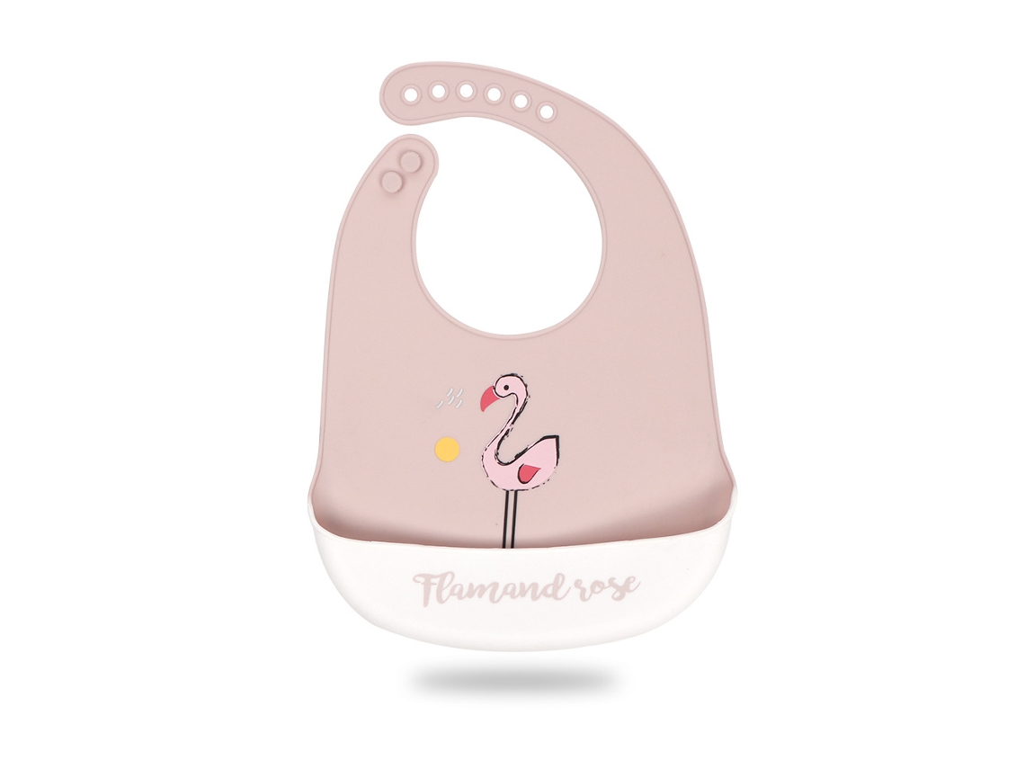 Babete de Silicone Ultrafino e Impermeável para Bebés Flamingos XIAOMOYU