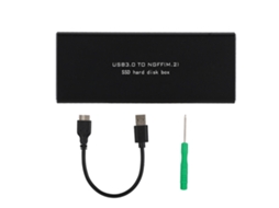 Enclosure De Hdd De Metal De Alumínio M.2 Ssd Para Usb3.0 Caixa Preta