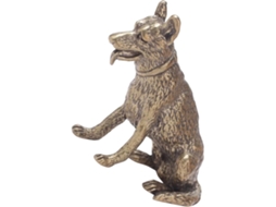 Estatueta Retrô Cachorro Latão Dourado Elegante Delicada Decoração Escritório Ornamento Criativo Amigos GOKOCO