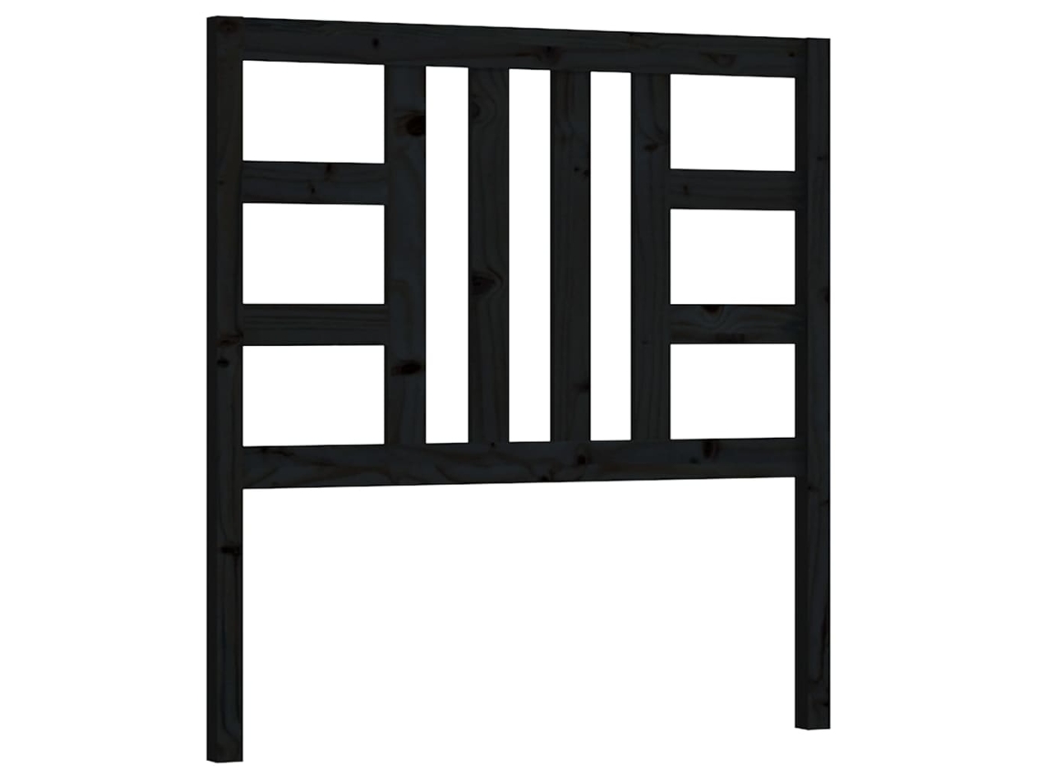 Bed Headboard, Bed Headboards Vidaxl Preto Madeira De Pinho (81 X 100 Cm)