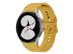 Bracelete Silicone Costurado com Padrão de Onda para Samsung Galaxy Watch 40mm/44mm Amarelo XIAOMOYU