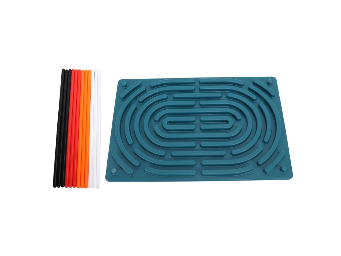 Mali placa de Atividade Sensorial de Silicone Duas Faces Brinquedo Calmante para Crianças com Tdah Autismo Azul Névoa