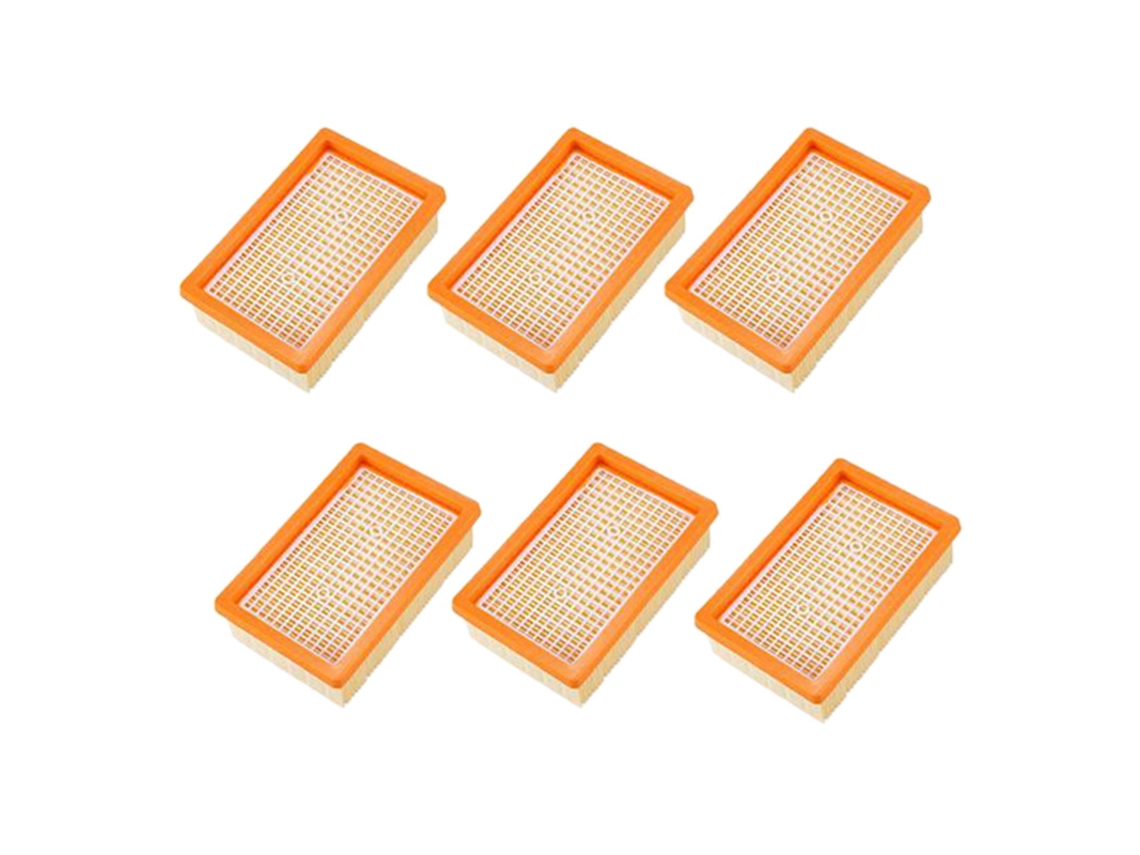 Acessório para Aspiradores KARCHER Pacote 6 Filtros Mv4 Mv5 Mv6 Wd4 Wd5 Wd6 fígado