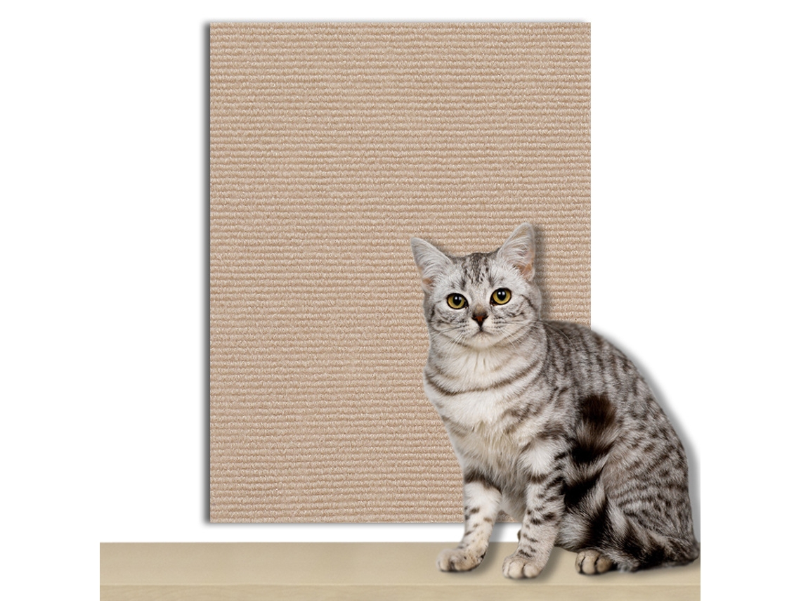 Protetor Anti arranhões para Gatos com Base Autoadesiva, 30x300cm Proteja Sofás, Pisos e Cadeiras Contra Arranhões de Móveis DIGITALLAB (cáqui)