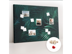 Painel De Cortiça Para Parede Folhas Tropicais Para A Sala De Estar Espelharte (140x100 Cm)