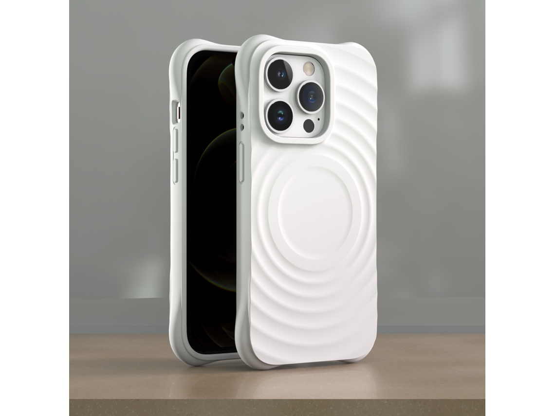 (branco, Iphone 15) Capa Magnética Para Iphone, Cobertura Total Com Silicone Líquido.