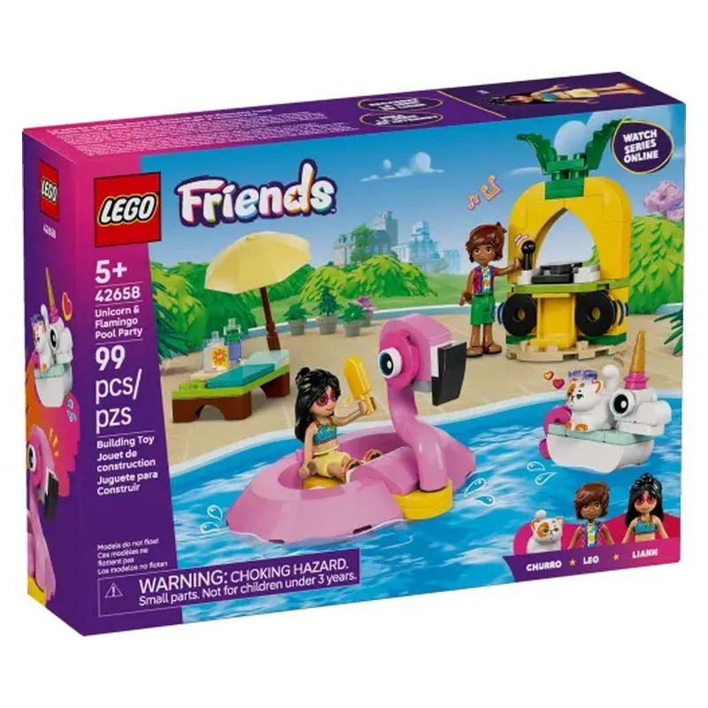 Lego Friends Unicórnio Amp Flamingo Festa na Piscina 42658 Legop25