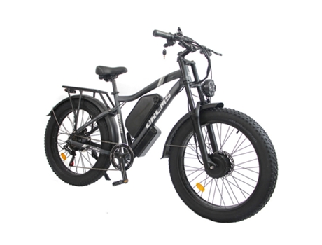 Bicicleta Elétrica Orlms Mx500 Motores Duplos 1000w Bateria 52v25ah 120km Alcance Shimano 7 Velocidades Suspensão Total Velocidade 62km/h Cinza