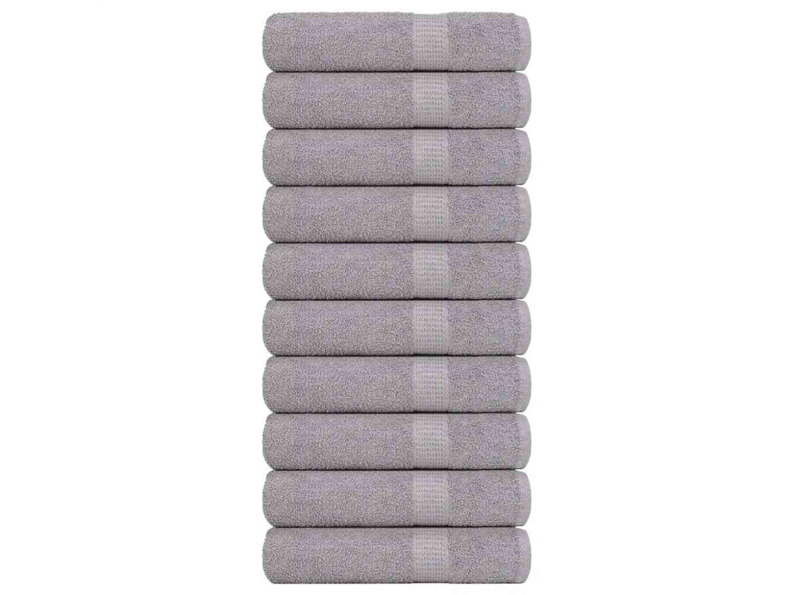 Toalhas Frogn, 10 Unidades, Cinza, 50x100 Cm, 360 G/m BRILVIBERA