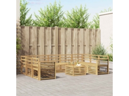 Vidaxl Conjunto De Sofás Para Exterior 10 Unid. Branco