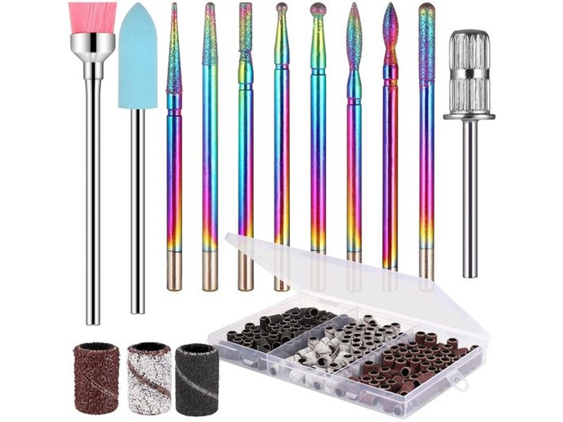 Conjunto De Brocas - Acessórios De Manicure Profissionais - 220 Unidades - Titânio Pintado - Brocas De Manicure Eléctricas - Apropriado Para Manutençã