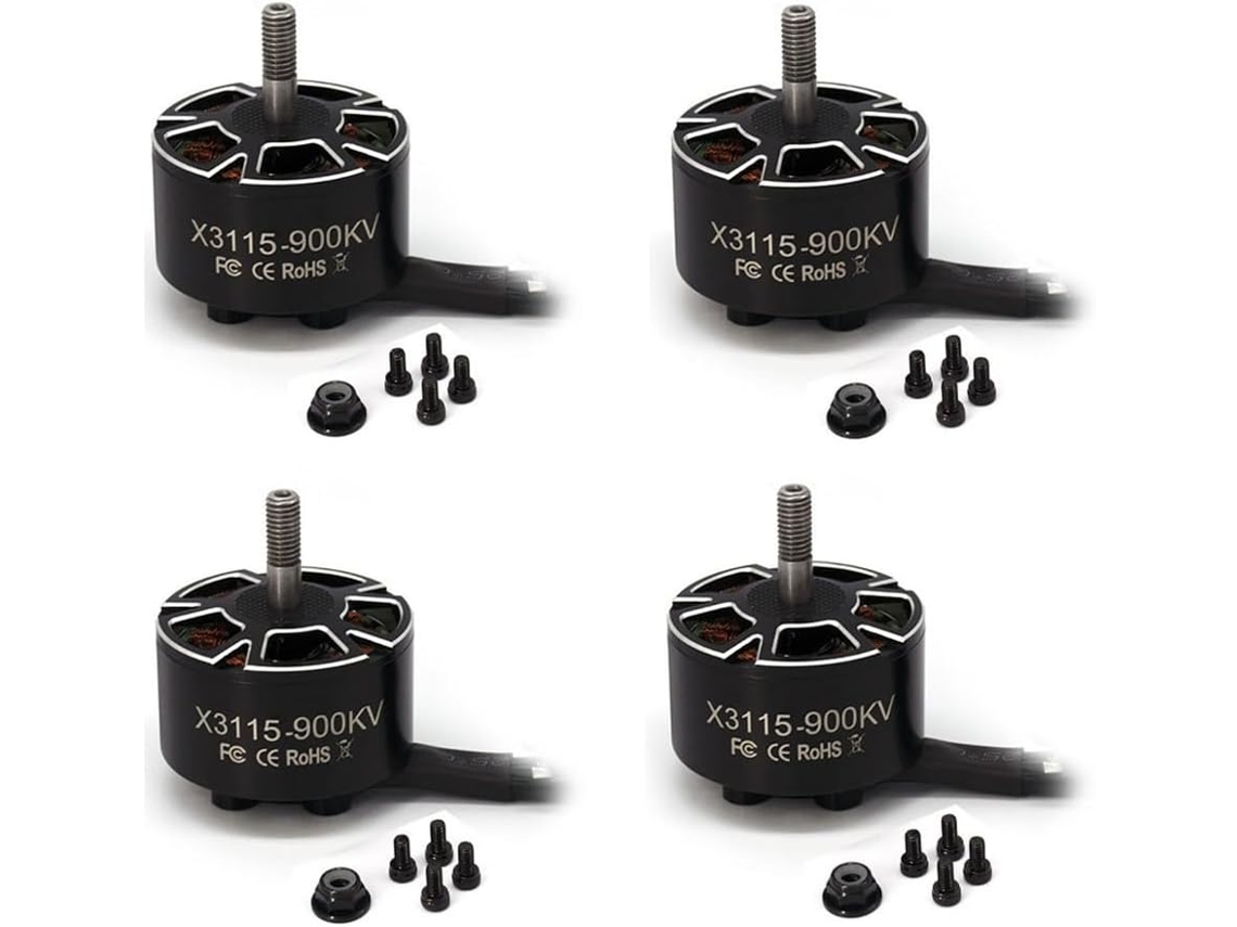 Conjunto de 4 Peças X3115 3115 900kv 3 6s Brushless para Fpv Freestyle Mark4 Mark V2 Etc., com 9/10 Polegadas de Comprimento. SFUSHOS