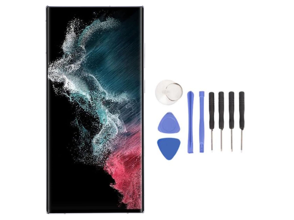 Tela OLED EOOCOO para Galaxy S22 Ultra, com Moldura e Kit de Reparo, 6.7 Polegadas