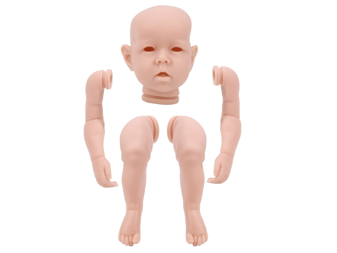 Ats muñeca Reborn 22 Polegadas Kit Diy Cabeça Braços Pernas Muñeca em Branco Brinquedo para Crianças